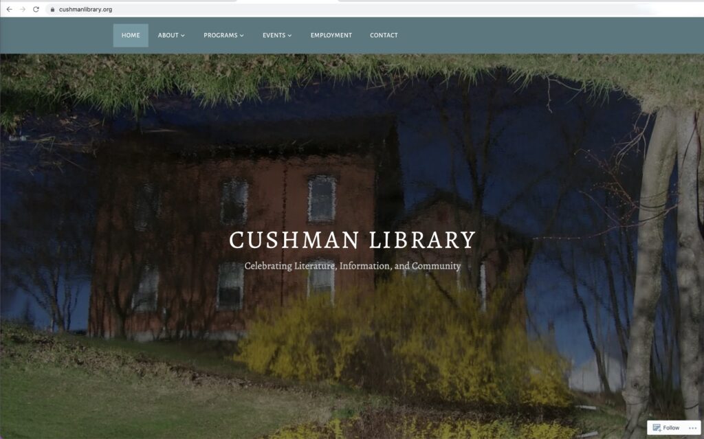Cushman Library website