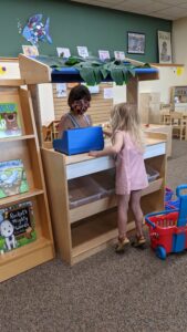 Kids playing store