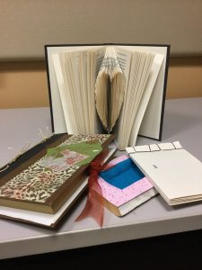 Book Hacks: recycled books with bookpage folding, treasure boxes, and ingenius journals