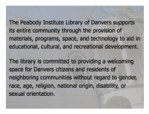 Peabody Institute Declaration of Inclusion