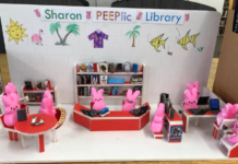 Sharon Peeplic Library Peeps Diorama