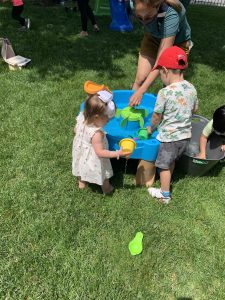 Water table at the Waltham Public Library