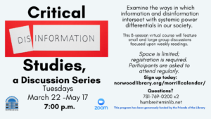 Critical Disinformation Discussion Series 2022